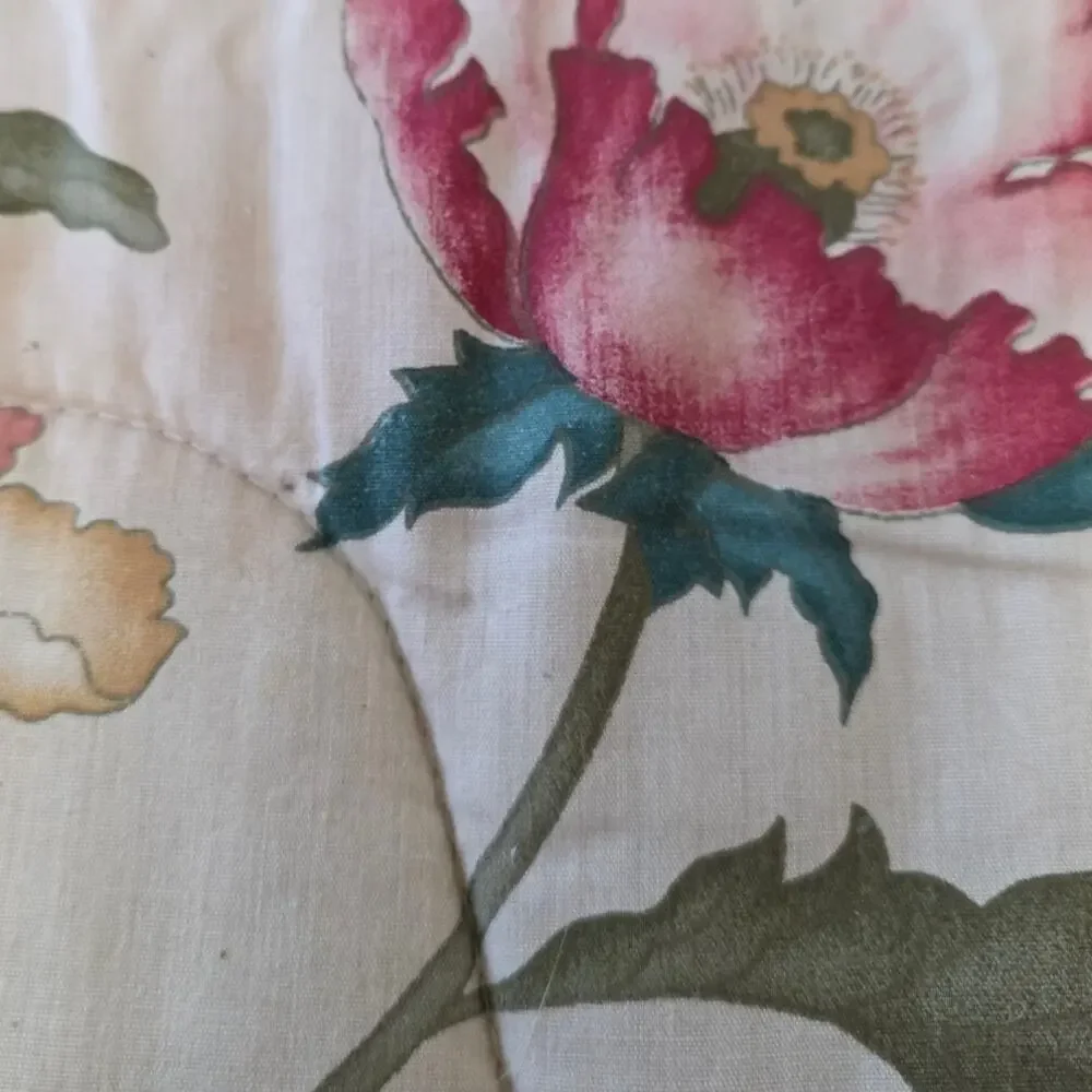 VTG Croscill Floral Chintz Reversible King Comforter & 2 Shams Cottagecore READ